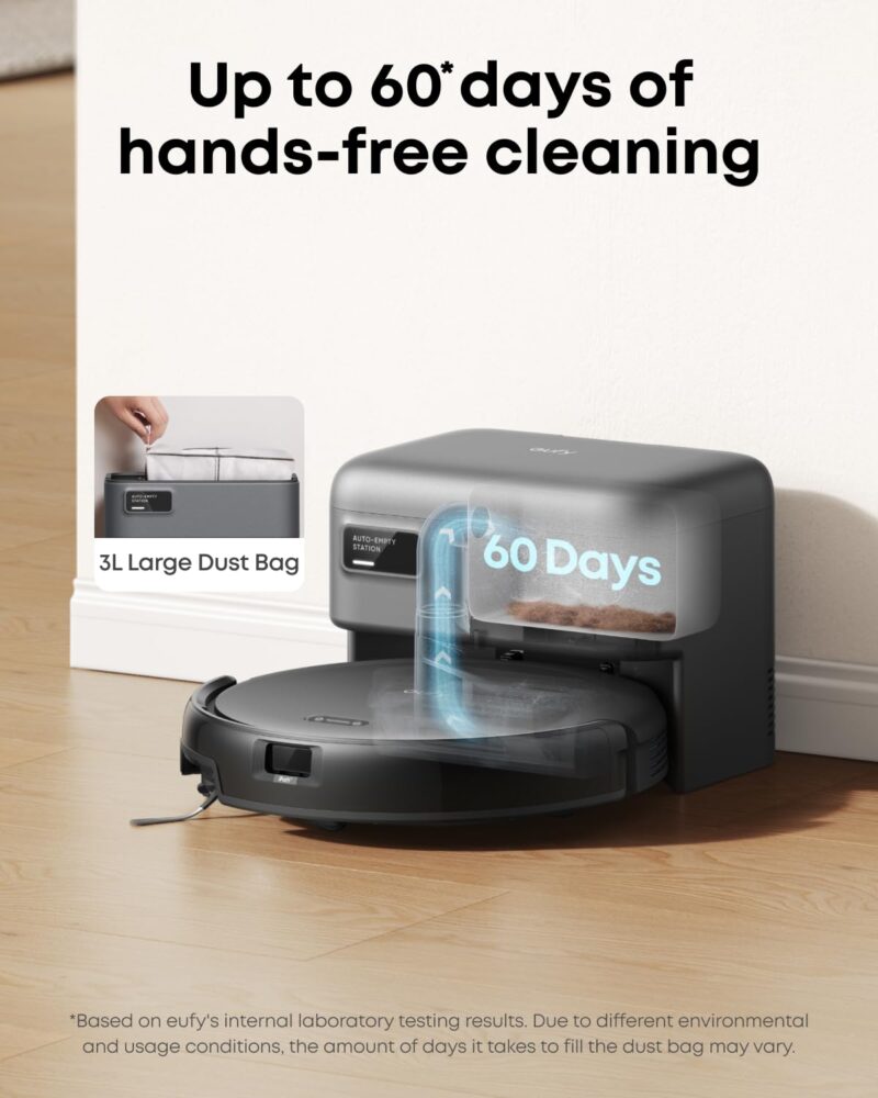 eufy Omni C20 Robot Vacuum and Mop Combo | 7000Pa Suction, Self-Emptying, Auto Mop Wash & Dry, Ultra-Slim, All-in-One Cleaning Station - Image 9