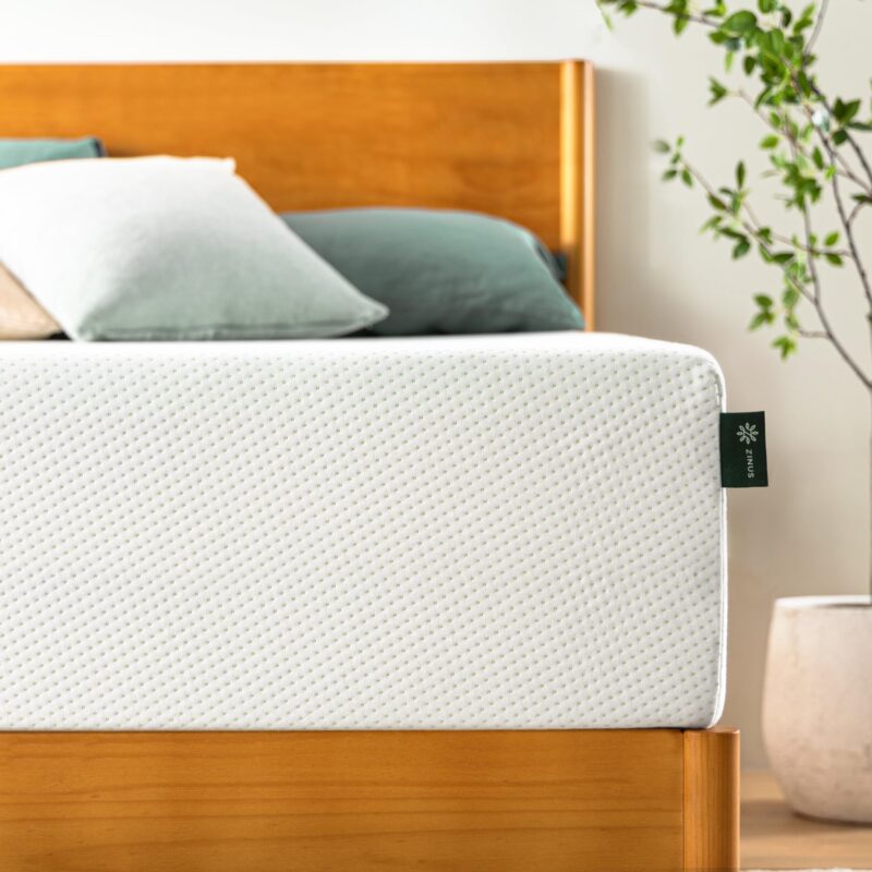 Zinus Set: 6 Inch Green Tea Memory Foam Mattress [New Version], Queen + ABEL 14 Inch Platform Bed Frame, Steel Slat Support, Eco Friendly WonderBox(TM) Packaging, Queen - Image 3