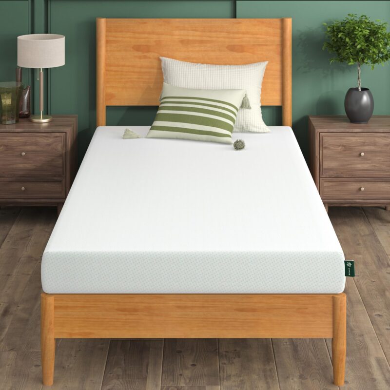 Zinus Set: 6 Inch Green Tea Memory Foam Mattress [New Version], Queen + ABEL 14 Inch Platform Bed Frame, Steel Slat Support, Eco Friendly WonderBox(TM) Packaging, Queen - Image 2
