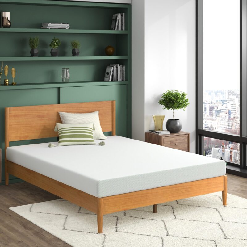 Zinus Set: 6 Inch Green Tea Memory Foam Mattress [New Version], Queen + ABEL 14 Inch Platform Bed Frame, Steel Slat Support, Eco Friendly WonderBox(TM) Packaging, Queen - Image 18
