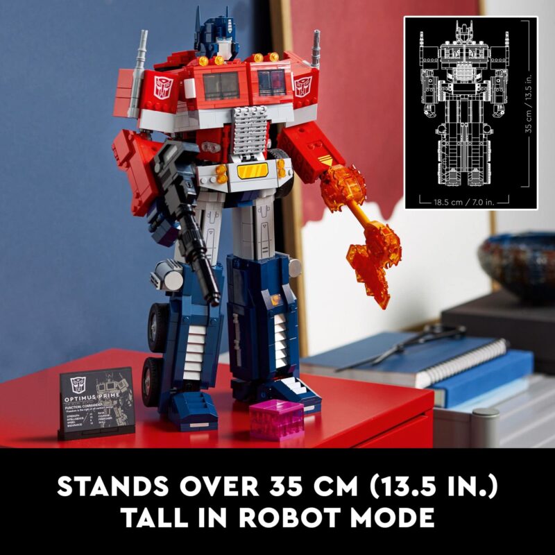 LEGO Icons Optimus Prime Transformers Set 10302 – 2-in-1 Robot and Truck Collectible Model Kit for Adults with Weapons & Accessories – Build & Display Autobot Leader – 1,508 Pieces - Image 4