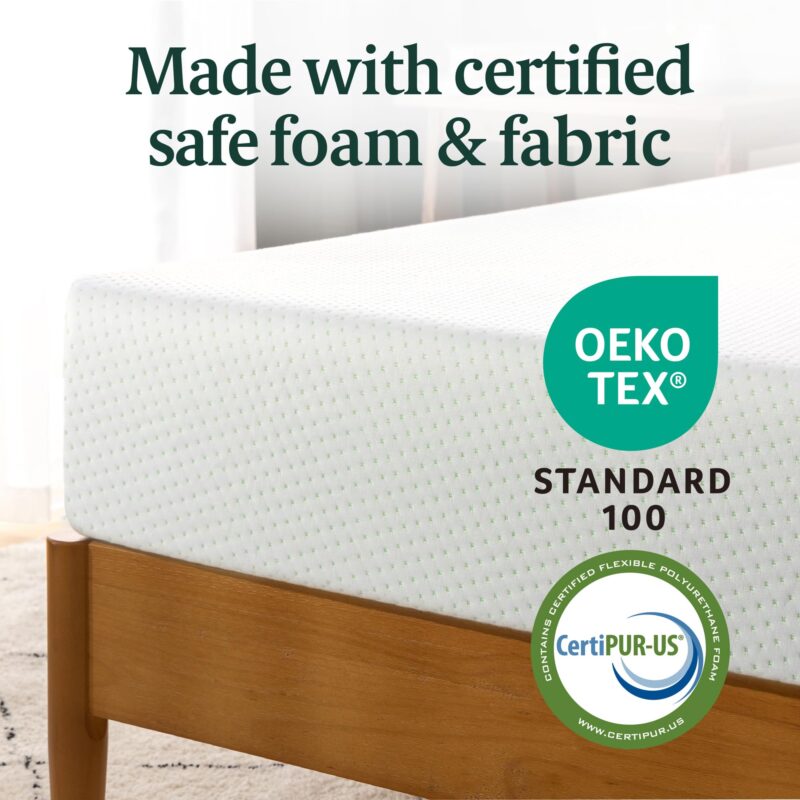Zinus Set: 6 Inch Green Tea Memory Foam Mattress [New Version], Queen + ABEL 14 Inch Platform Bed Frame, Steel Slat Support, Eco Friendly WonderBox(TM) Packaging, Queen - Image 27