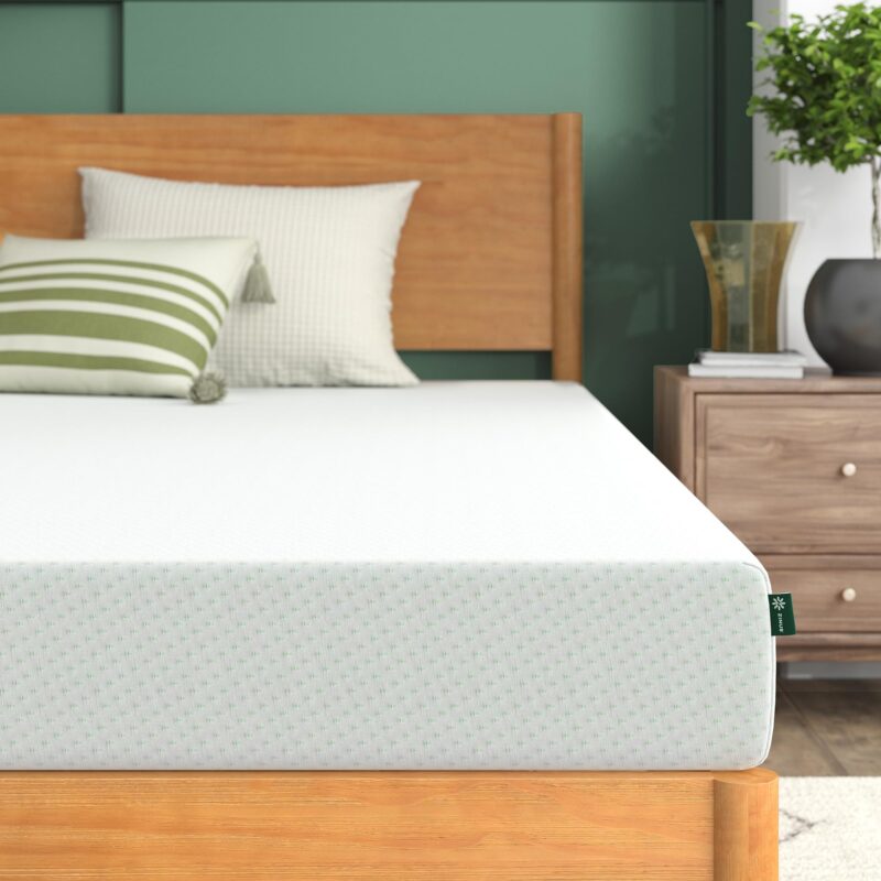 Zinus Set: 6 Inch Green Tea Memory Foam Mattress [New Version], Queen + ABEL 14 Inch Platform Bed Frame, Steel Slat Support, Eco Friendly WonderBox(TM) Packaging, Queen - Image 14